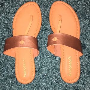 Francesca's Collections Shoes - Rose gold sandals Francesca's Collections Shoes - Rose gold sandals